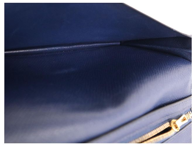 Béarn Hermès cartera Bearn de piel Azul marino - vista 11