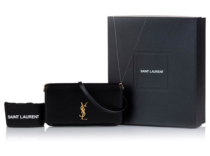 Yves Saint Laurent Porta telefono Cassandre con monogramma nero YSL - vista 10