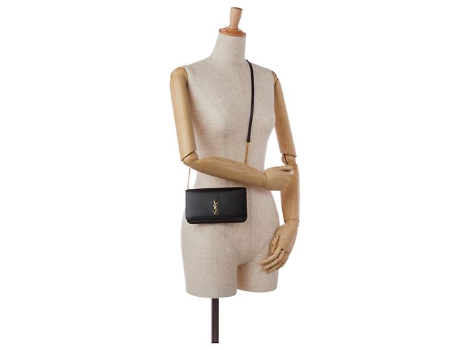 Yves Saint Laurent Porta telefono Cassandre con monogramma nero YSL - vista 9