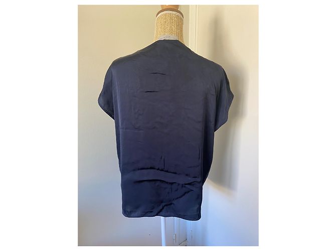 Stella Mc Cartney Stella McCartney Top in Seta e Viscosa Blu Navy - vista 5
