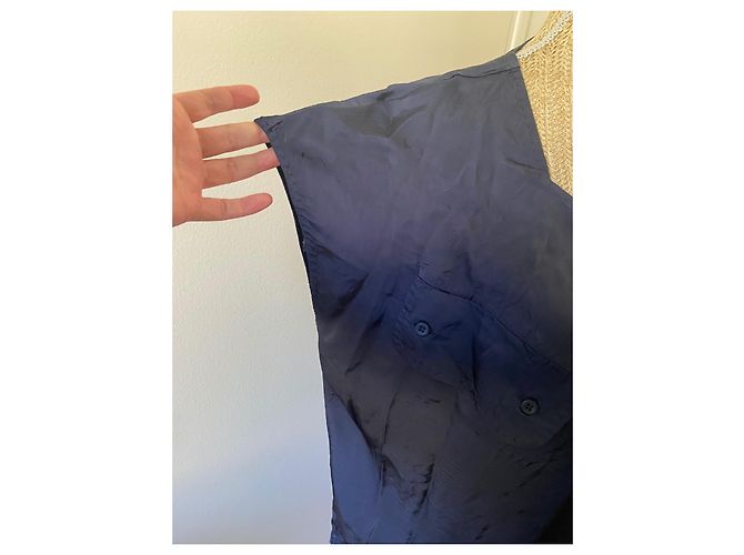 Stella Mc Cartney Stella McCartney Top in Seta e Viscosa Blu Navy - vista 6