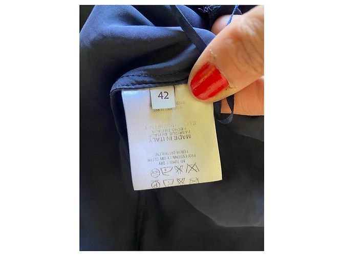 Stella Mc Cartney Stella McCartney Top in Seta e Viscosa Blu Navy - vista 9