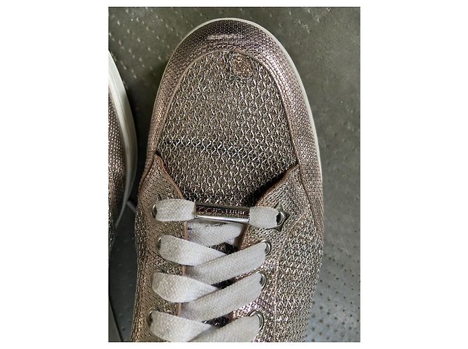 Sneakers Jimmy Choo Rosa e Argento Metallizzato - vista 10