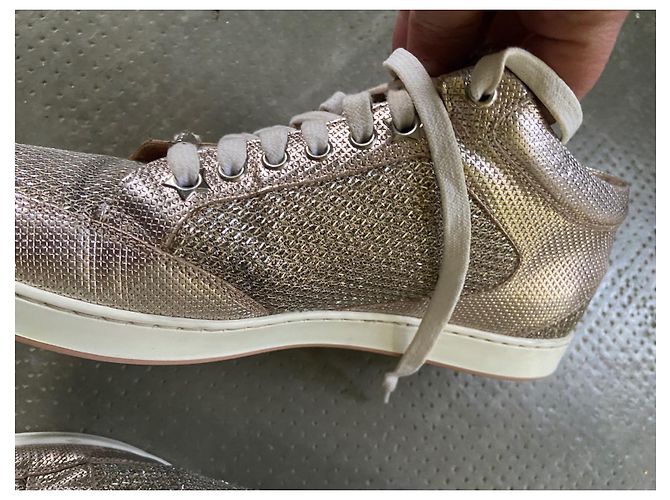 Sneakers Jimmy Choo Rosa e Argento Metallizzato - vista 11