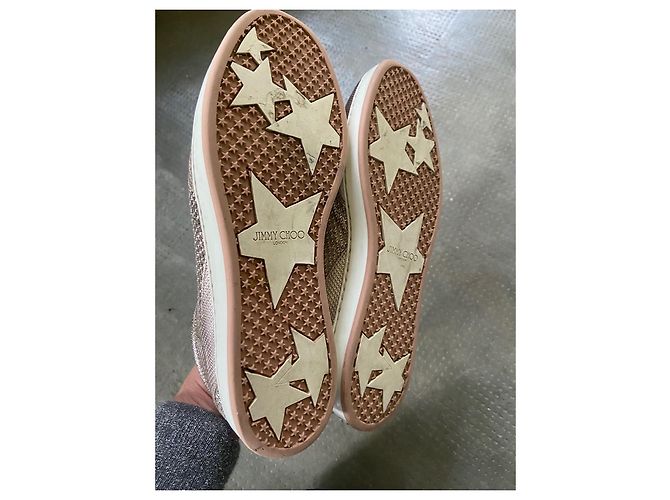 Sneakers Jimmy Choo Rosa e Argento Metallizzato - vista 2