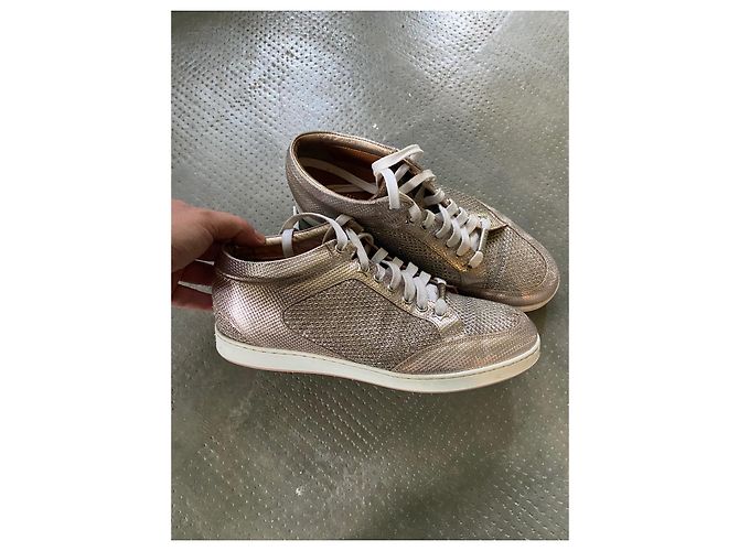 Sneakers Jimmy Choo Rosa e Argento Metallizzato - vista 4