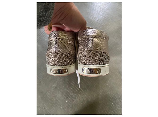 Sneakers Jimmy Choo Rosa e Argento Metallizzato - vista 5