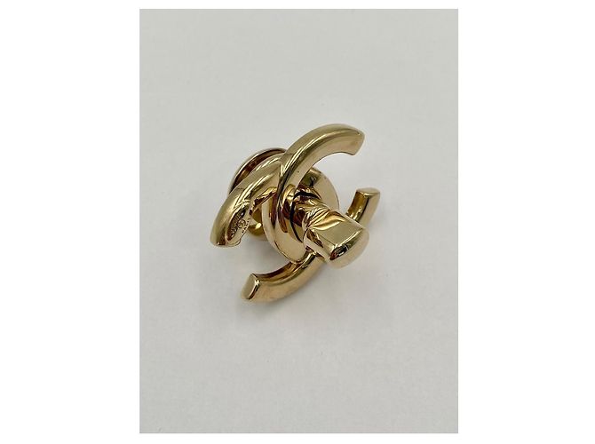 CHANEL chiusura CC turnlock dorata D'oro - vista 3