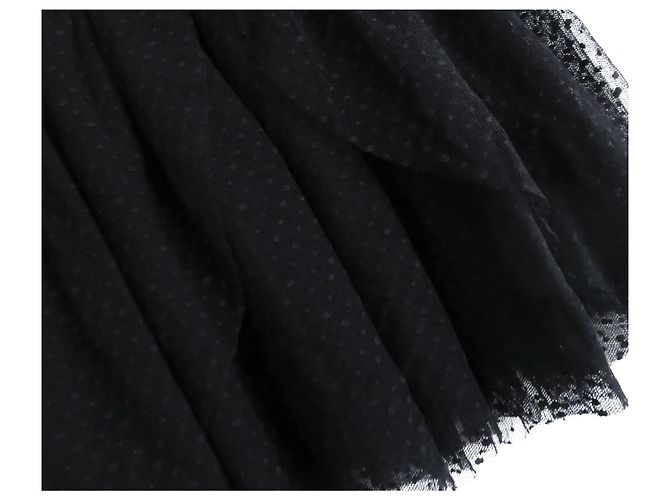 Dior Girl's Black Polka Dot Tüll Lagenrock Schwarz - Ansicht 2