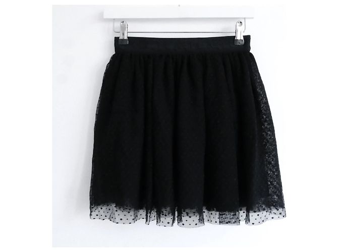 Dior Girl's Black Polka Dot Tüll Lagenrock Schwarz - Ansicht 5
