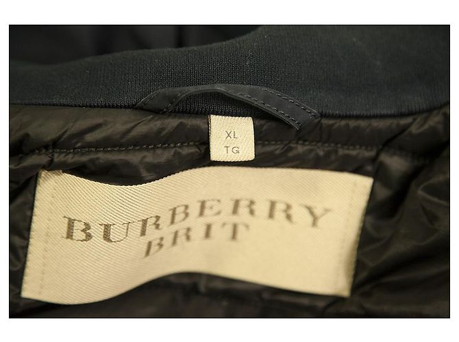 Burberry Brit Blue Gepolsterte Polyester-Bomberjacke für Herren, Größe XL - Ansicht 4
