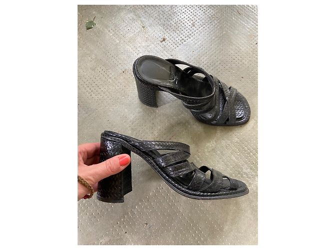 Mules Free Lance in pelle nera Nero - vista 3