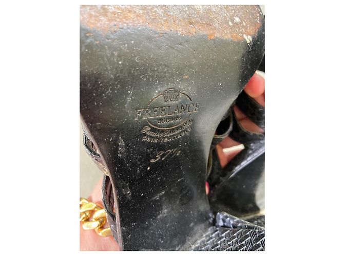 Mules Free Lance in pelle nera Nero - vista 5