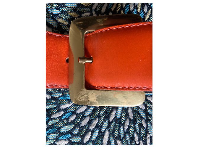 Cinturón Kenzo de piel naranja - vista 2