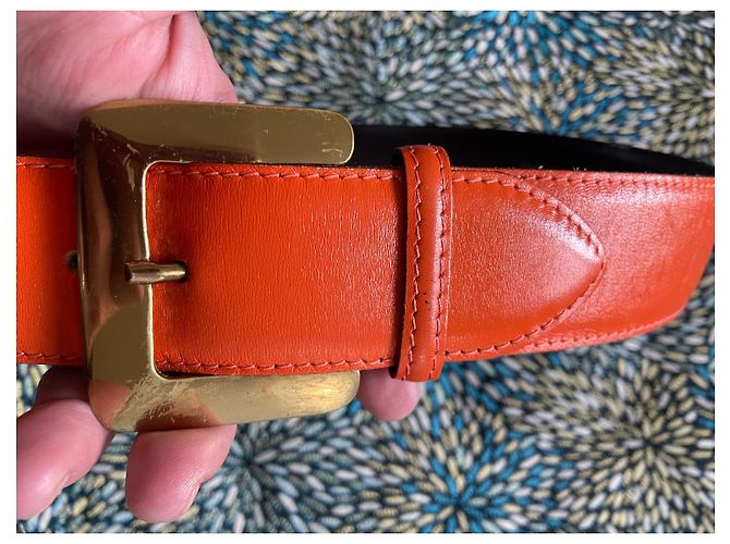 Cinturón Kenzo de piel naranja - vista 6