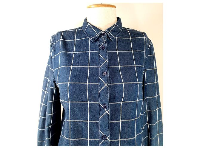 Le Mont Saint Michel Camicia in cotone blu - vista 2