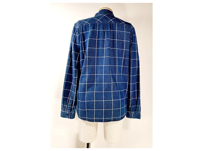 Le Mont Saint Michel Camicia in cotone blu - vista 4