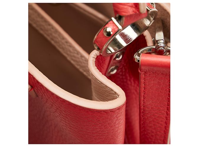 Louis Vuitton Red Taurillon Capucines BB Rosso - vista 11