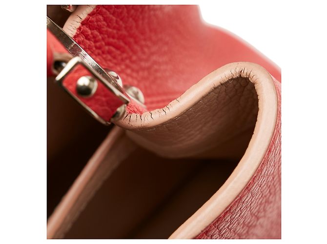 Louis Vuitton Red Taurillon Capucines BB Rosso - vista 12