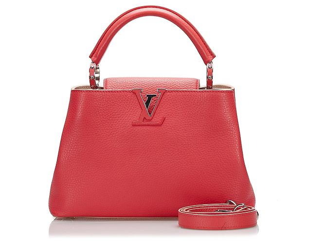 Louis Vuitton Red Taurillon Capucines BB Rosso - vista 14