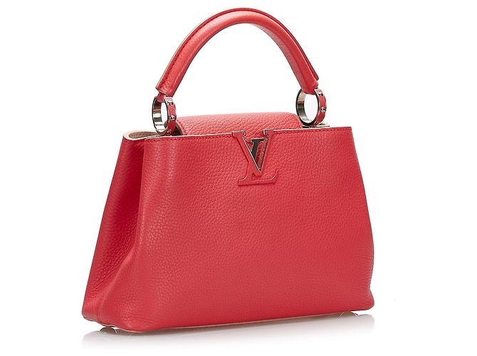 Louis Vuitton Red Taurillon Capucines BB Rosso - vista 2
