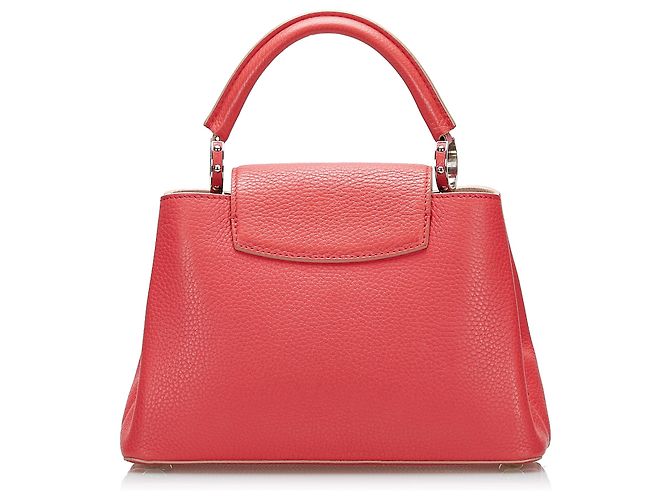 Louis Vuitton Red Taurillon Capucines BB Rosso - vista 3