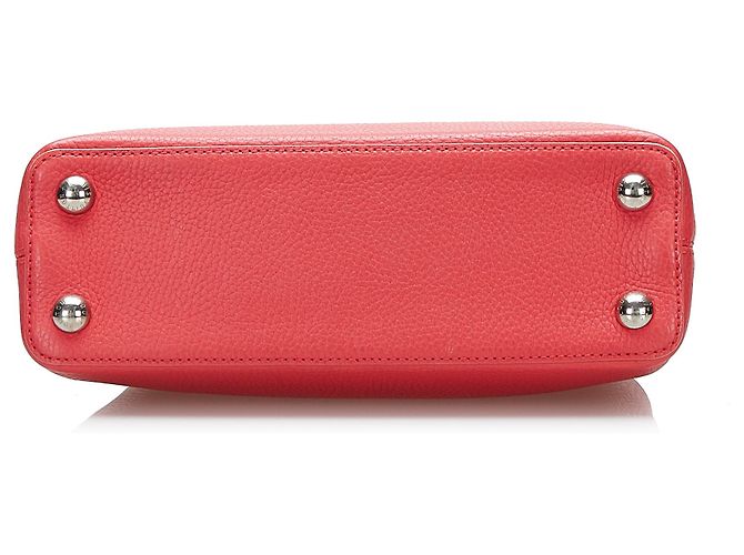 Louis Vuitton Red Taurillon Capucines BB Rosso - vista 4