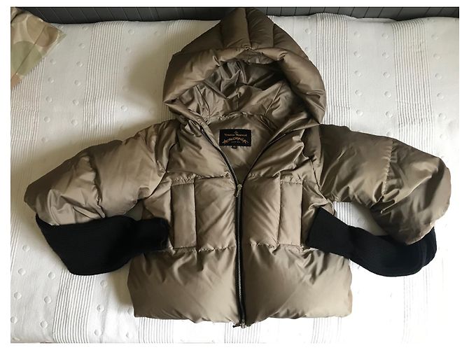Vivienne Westwood Chaqueta Corta de Plumas Taupe Algodón Castaño Gris pardo - vista 8