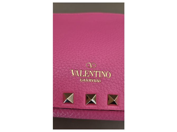 Borsa a tracolla Valentino Garavani Rockstud Rosa Fucsia Pelle - vista 4