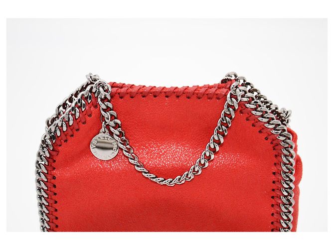 Stella Mc Cartney Borsa tote piccola Falabella Argento Rosso - vista 4