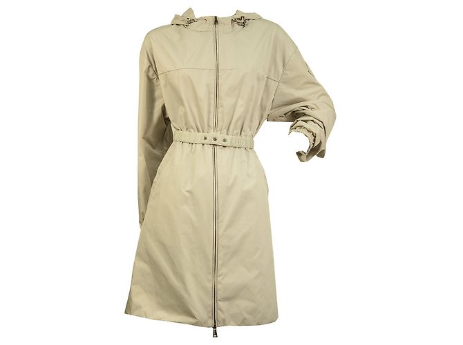 MONCLER Giubbotto Alfirk Giubbotto Parka Long Raincoat con cintura con cappuccio e zip 3 - vista 7