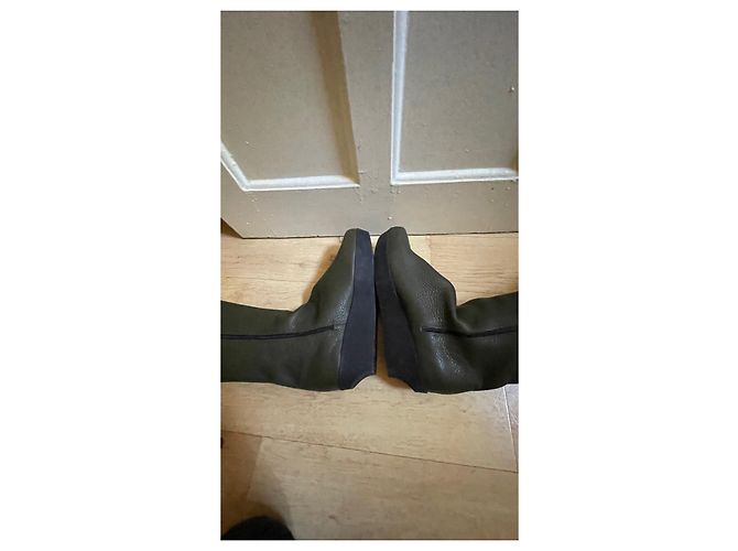 Autre Marque Botas Arche de piel kaki Caqui - vista 3