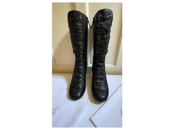 Botas Chloé de cuero negro 36,5 - vista 3