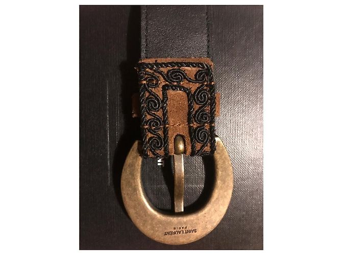 Saint Laurent belt light brown leather - view 3