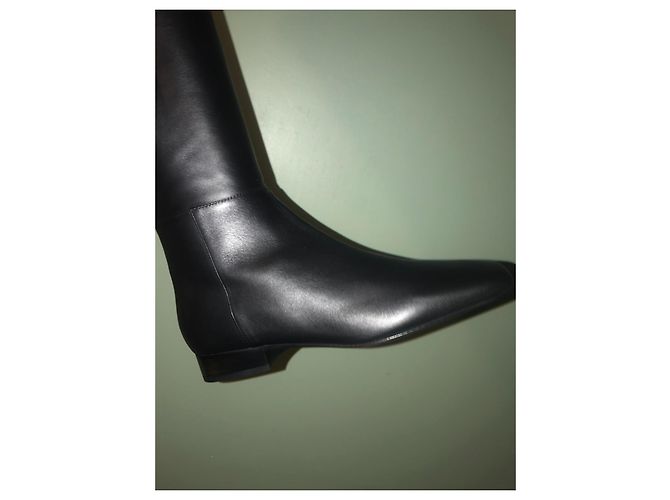 Versace Stiefel Kalbsleder Größe 40.5 Schwarz Golden - Ansicht 4
