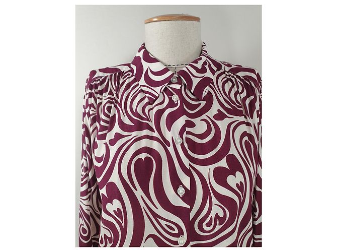 Claudie Pierlot Blusa Camisa Roxa Branca Multicor - vista 2