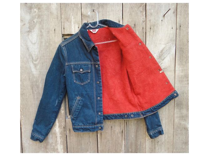 Vintage Levi's Jacke Größe M Blau - Ansicht 4