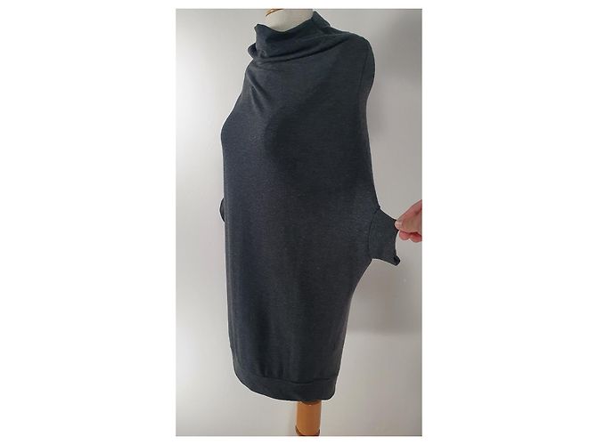 Vestido Parosh gris de algodón y poliamida - vista 3