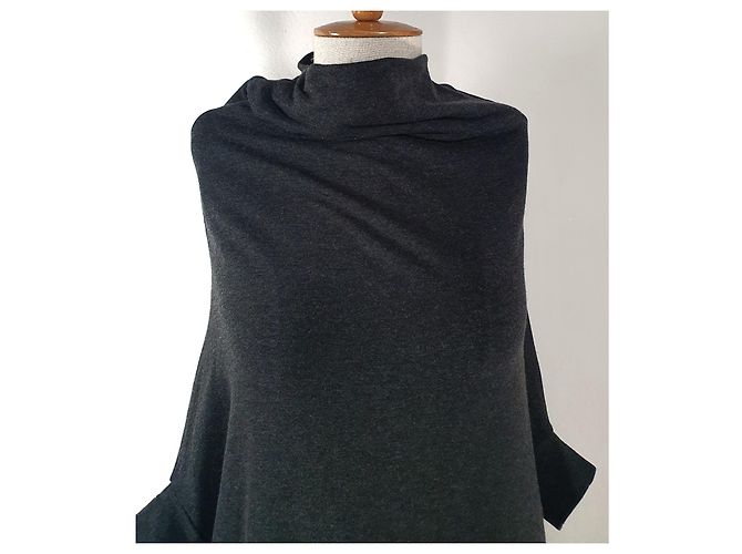 Vestido Parosh gris de algodón y poliamida - vista 4