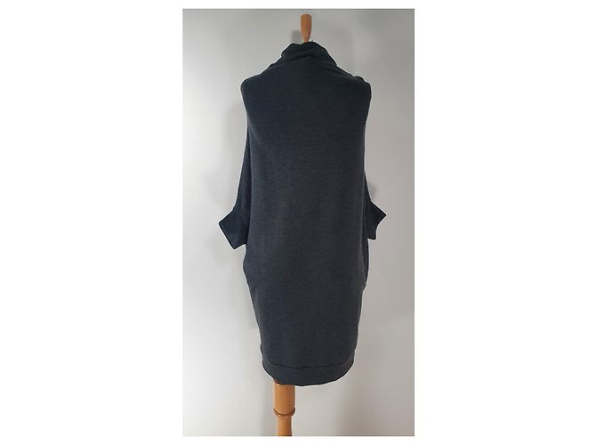 Vestido Parosh gris de algodón y poliamida - vista 5