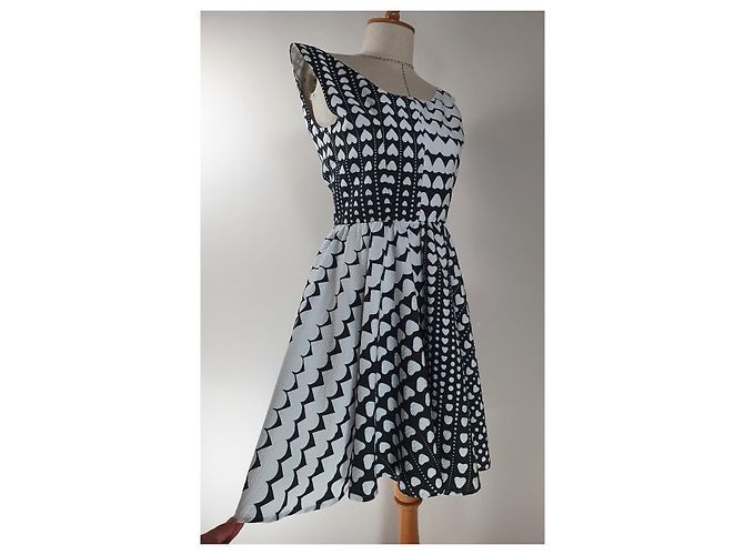 Kleid Tara Jarmon Schwarz Weiß - Ansicht 2