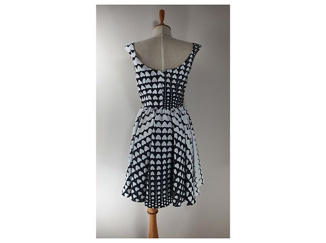 Kleid Tara Jarmon Schwarz Weiß - Ansicht 3