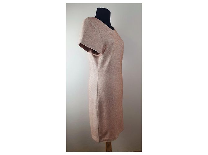 Ganni Mods Kleid Rosa Baumwolle Polyester Pink - Ansicht 3