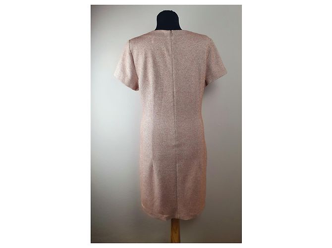 Ganni Mods Kleid Rosa Baumwolle Polyester Pink - Ansicht 4