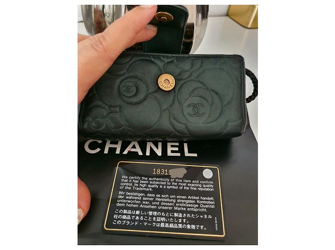 Chanel Kamelie Schultergurt Schwarz Golden - Ansicht 10