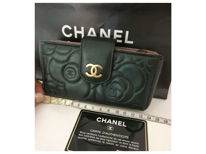Chanel Kamelie Schultergurt Schwarz Golden - Ansicht 14
