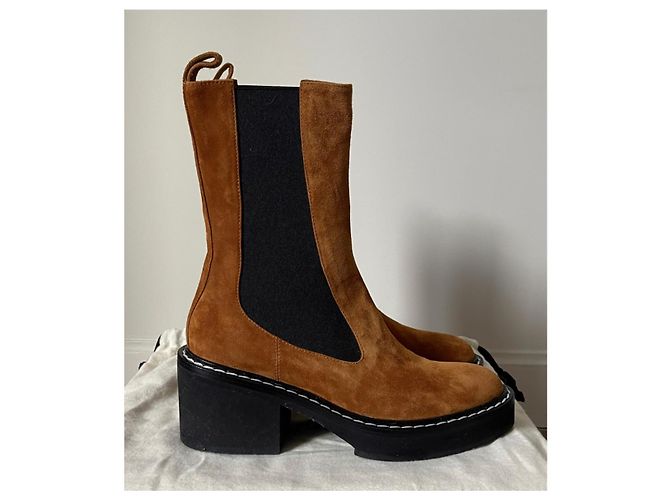Botas altas Khaite Calgary de ante cognac Coñac - vista 2