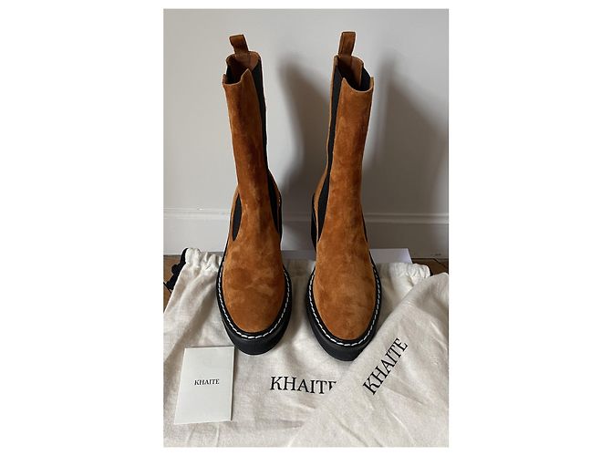 Botas altas Khaite Calgary de ante cognac Coñac - vista 4