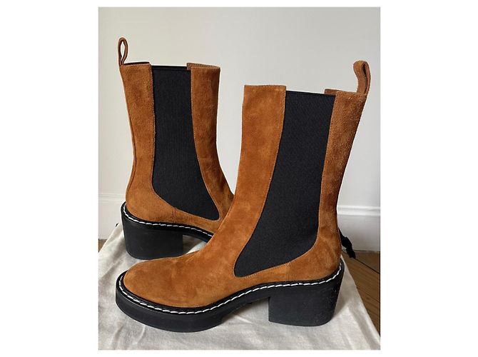 Botas altas Khaite Calgary de ante cognac Coñac - vista 5