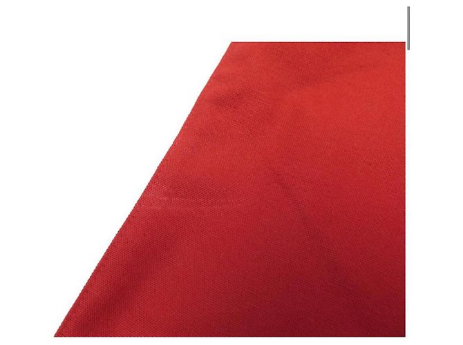 Hermès COUVERTURE/PLAID/COUVRE LIT  REVERSIBLE TOILE COTON ROUGE PLAID COUVRE LIT BLANKET - vue 5